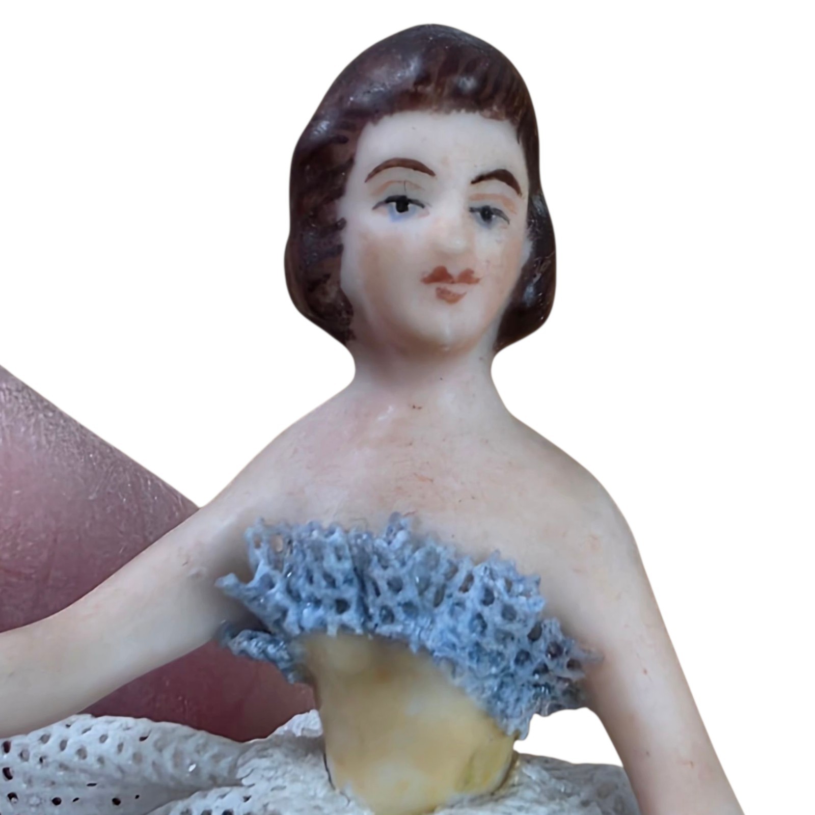 Dresden MULLER VOLKSTEDT Lace Young Woman Lady Dancer Figure Ballerina Germany