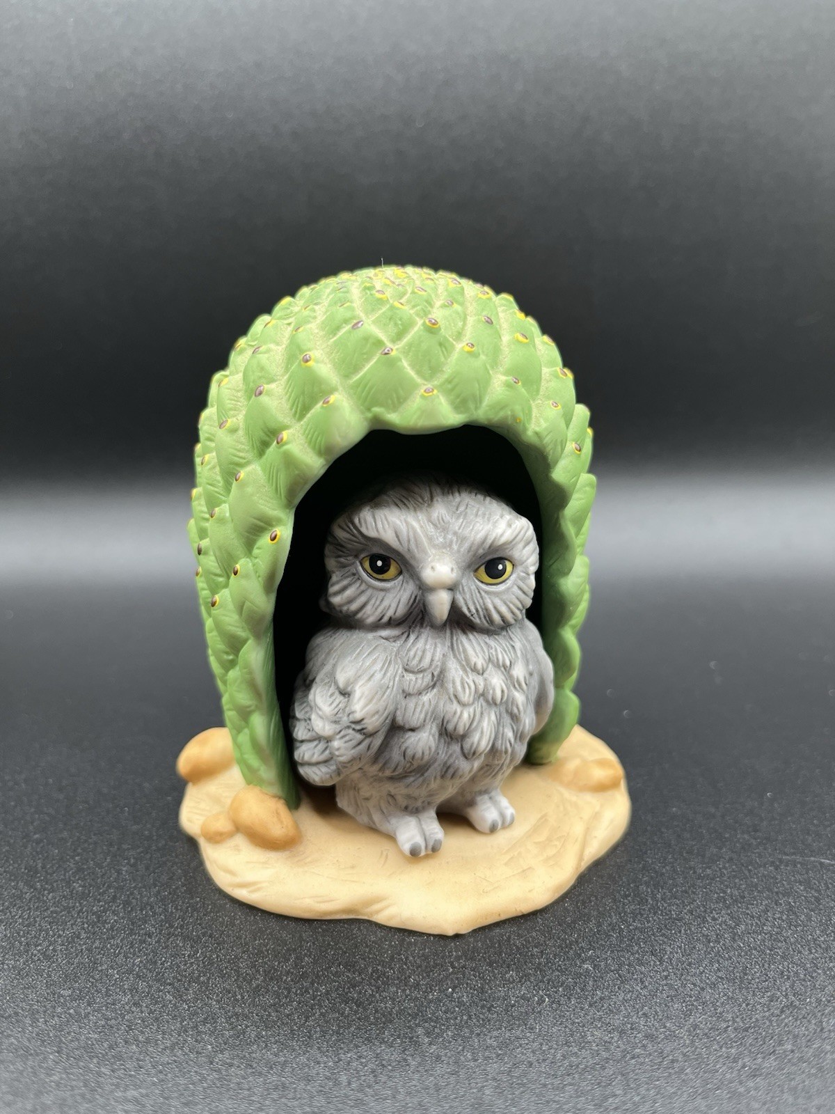 FRANKLIN PORCELAIN Woodland Surprises OWL Jacqueline B. Smith 1984 – Vintage