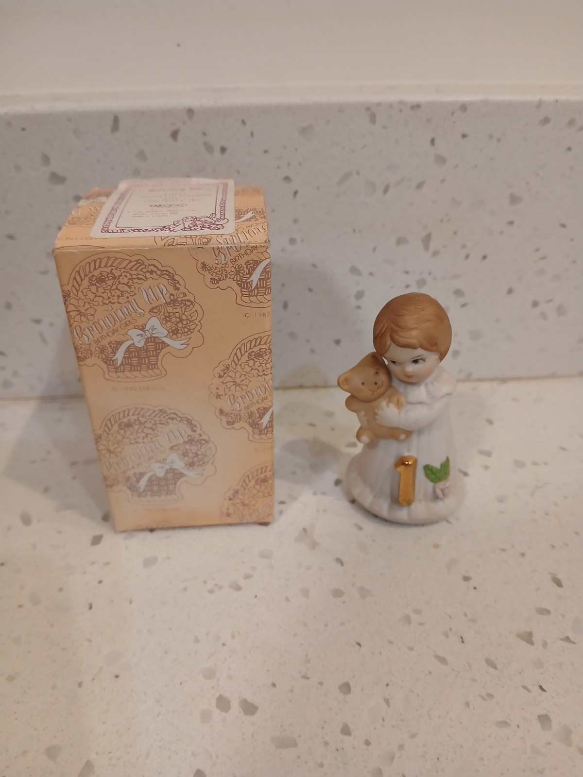 Enesco Growing Up Girls brunette 1 years old