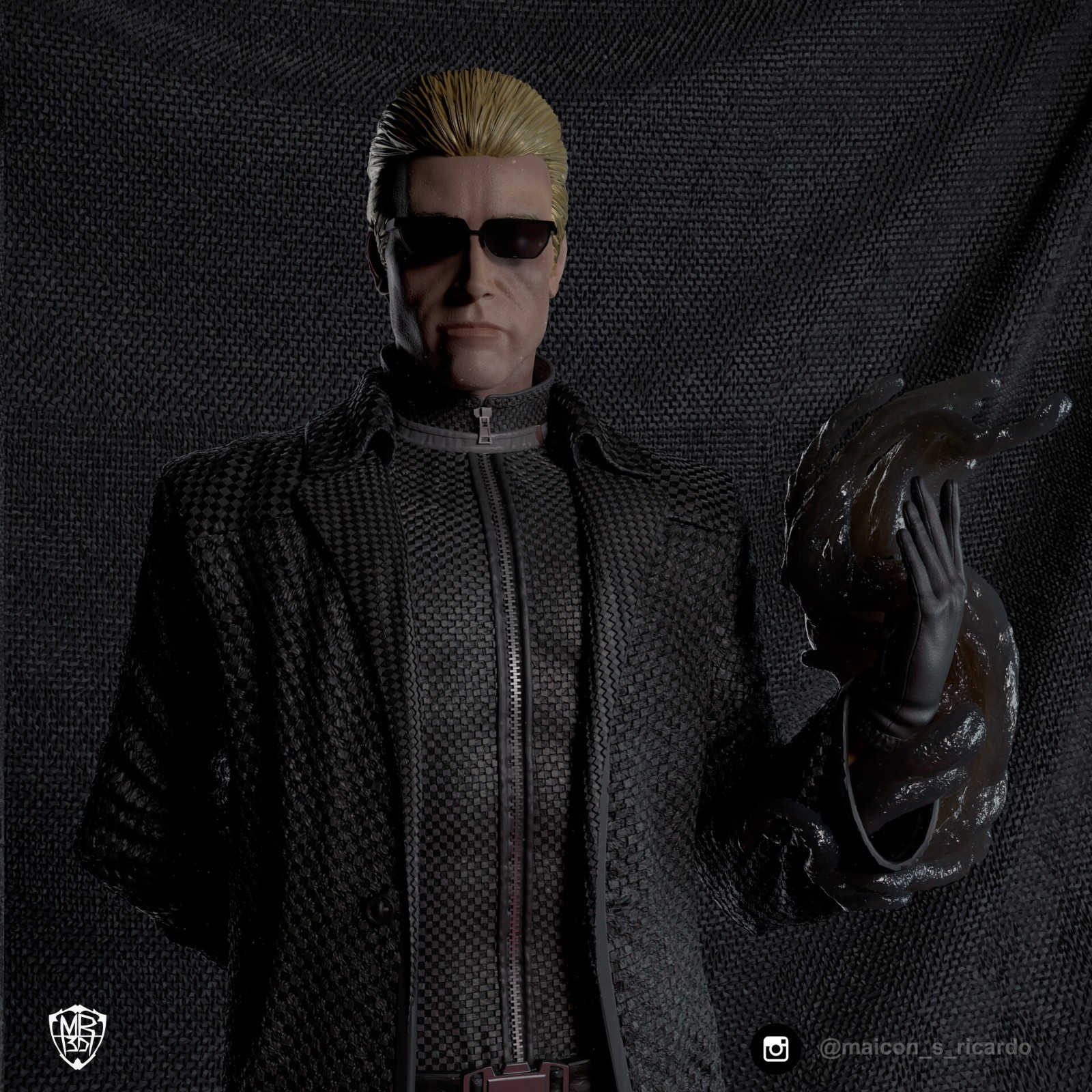 Albert Wesker Figurine Resident Evil Hand Painted Model / DIY Kit 13 pcs