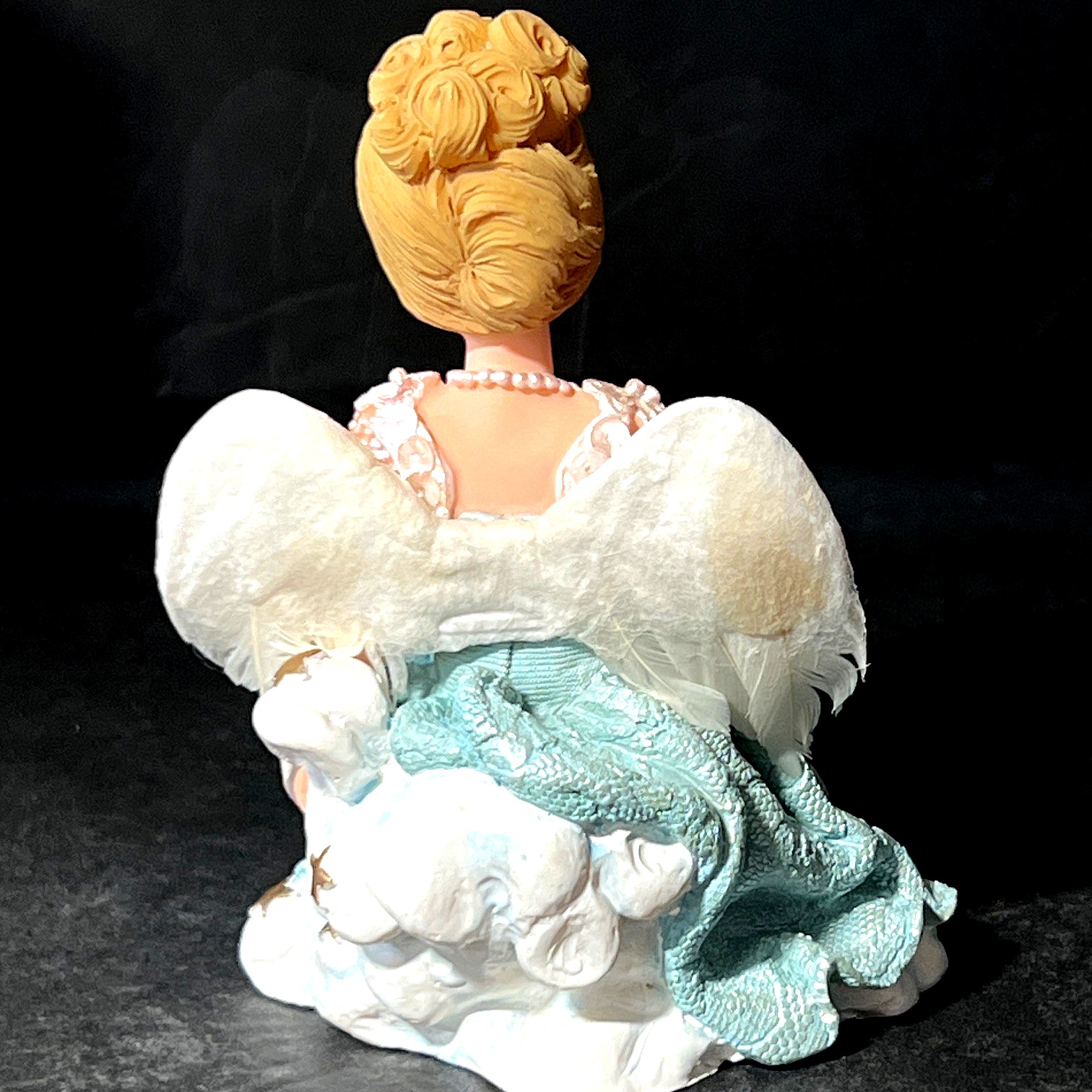 Vtg Madame Alexander Blue Mist Angel Stone Resin Figurine Orig Box COA Numbered