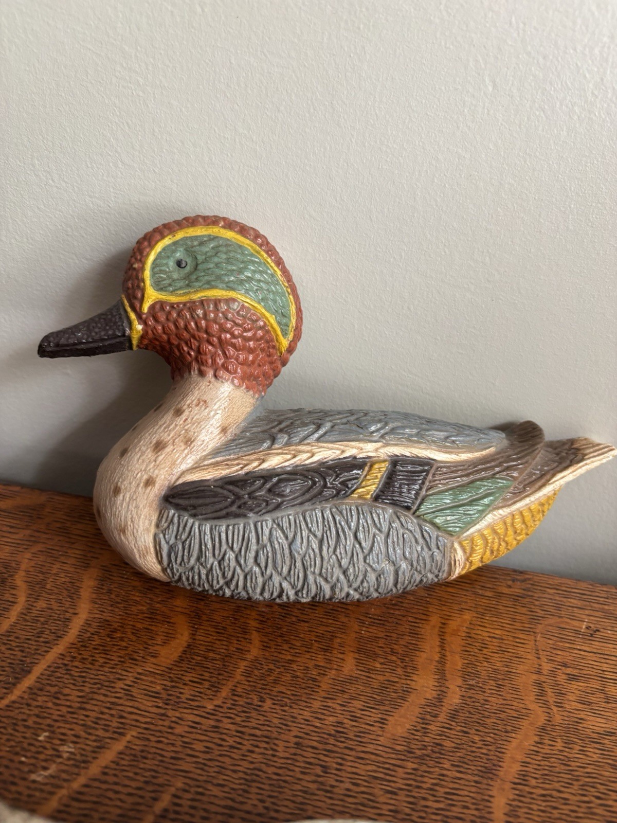 Vintage HomeCo Cultured Wood Duck by Frankies Designs 1983 Wall Art Colorful