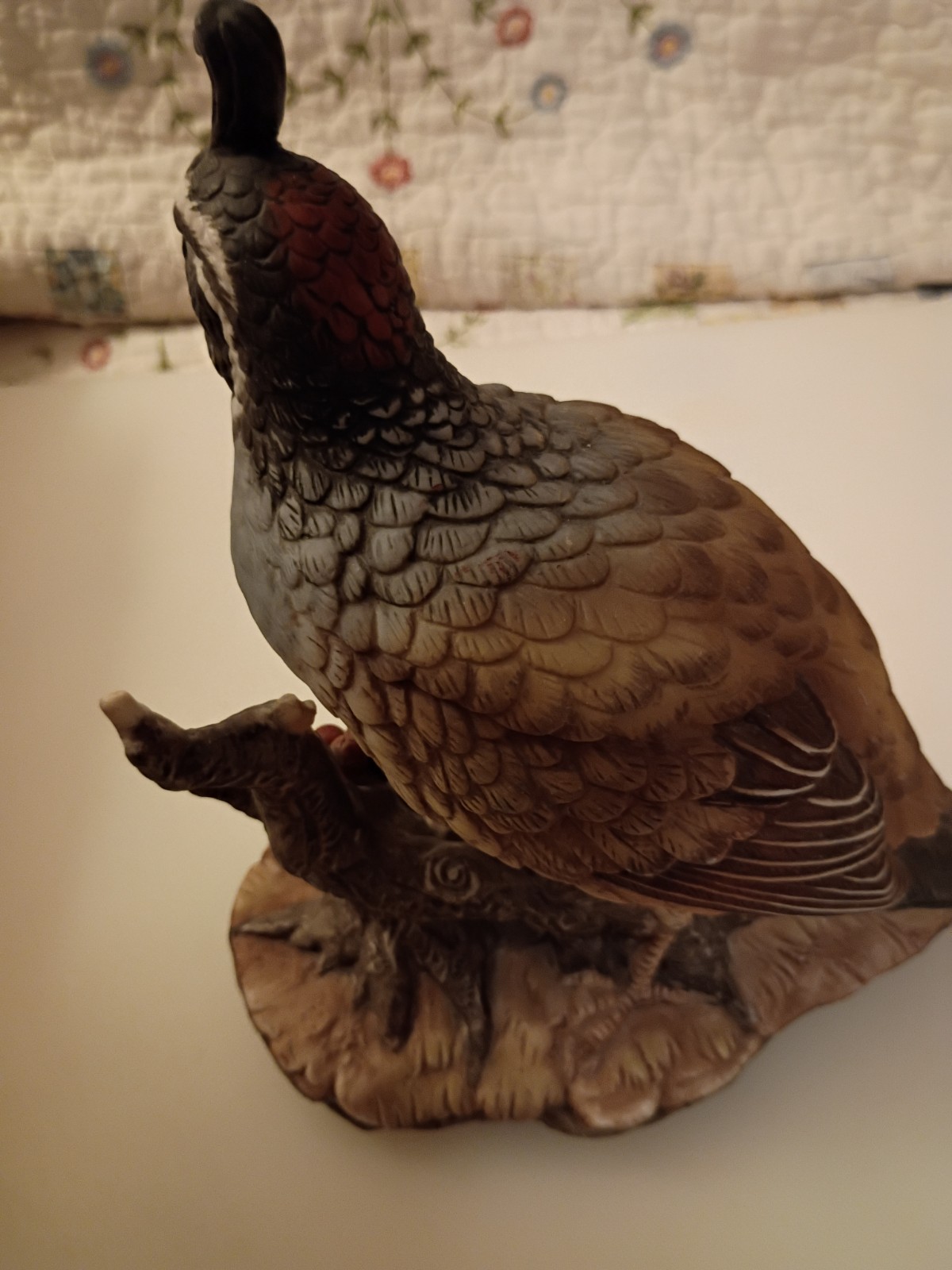HOMCO Masterpiece Hand-Painted Porcelain Quail Bird Figurine 1981 Unboxed