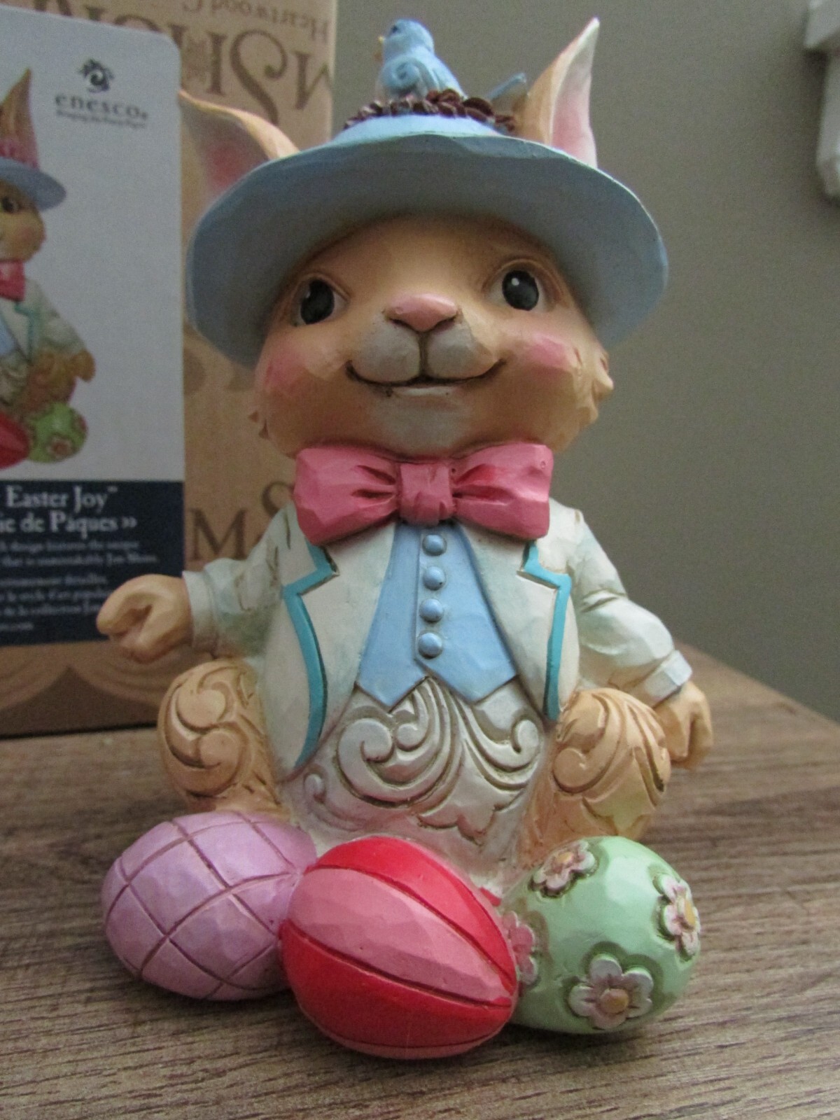 Jim Shore ‘Surrounded By Easter Joy’ Pint Sized Bunny with Eggs 5” 6010274 – NEW