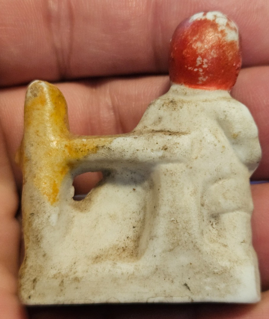 Small Statue Figurine made in Japan Boy and Duck 1 3/4 x 1 3/8″