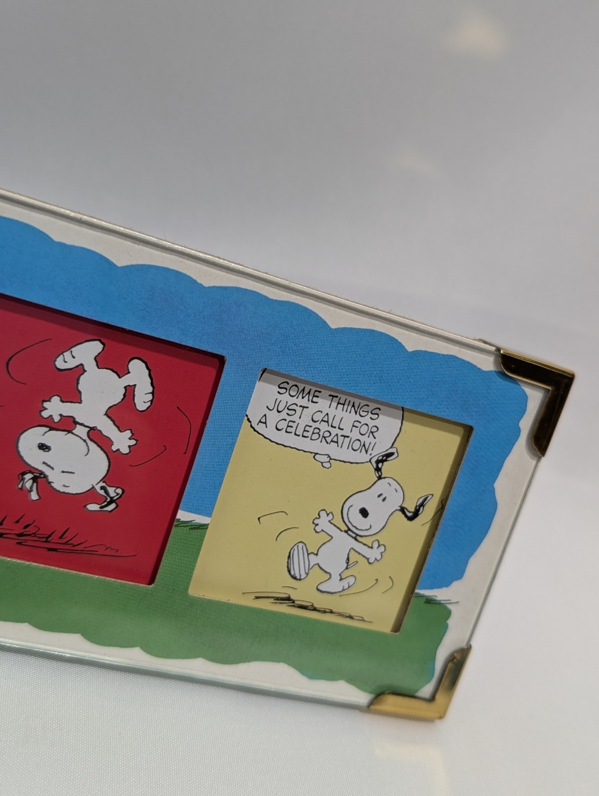 2000 Peanuts Gallery Snoopy Framed Comic Strip “Celebration!” by Hallmark