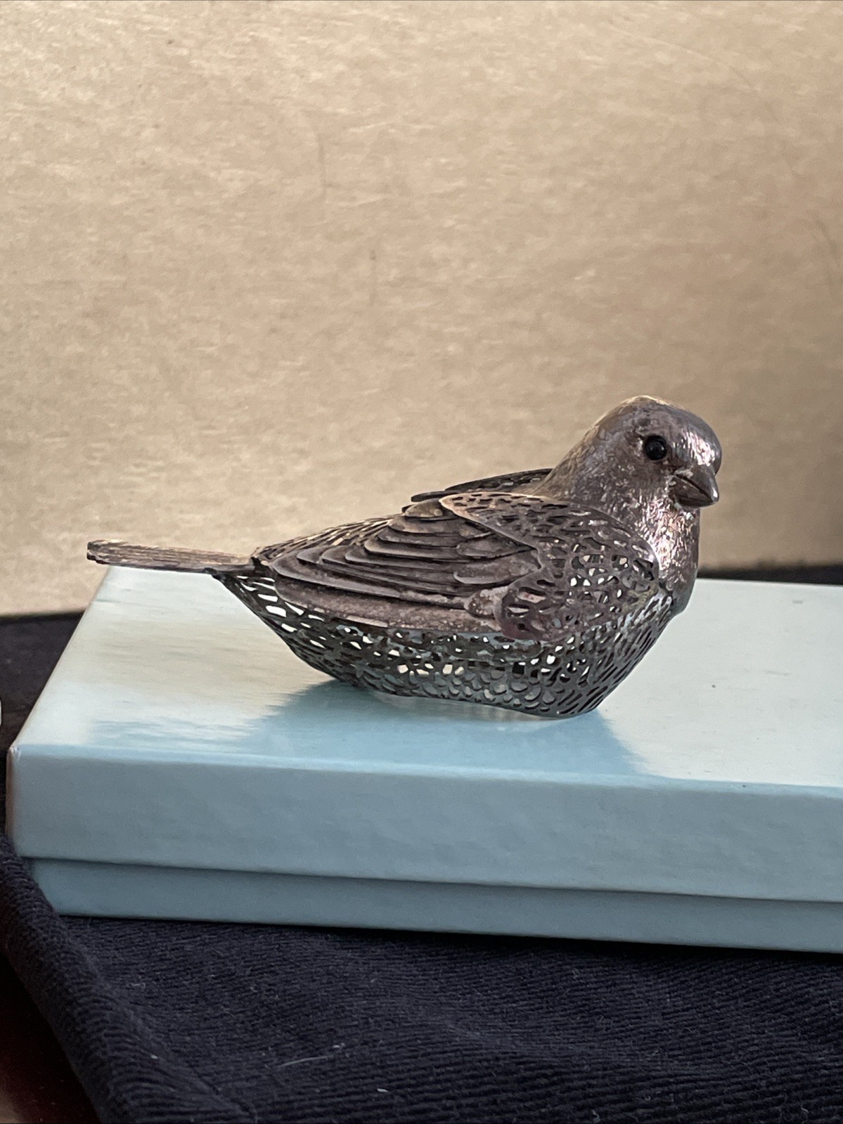 Vintage Christofle France Lumière D’ Argent Silver Plated Sparrow Bird ~Retired
