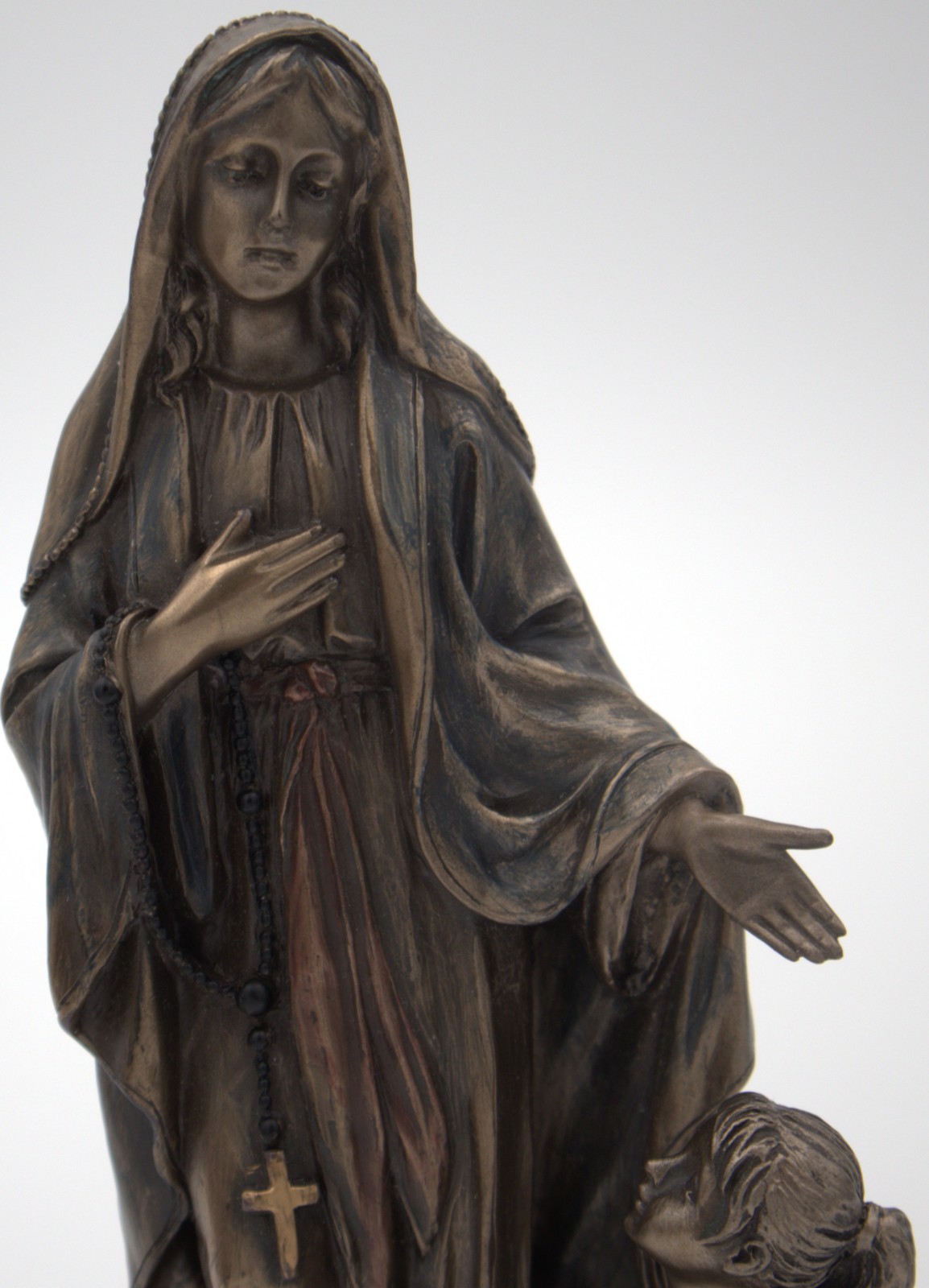 Veronese Design Our Lady of Lourdes Virgin Mary & St Bernadette Resin Statue 8″