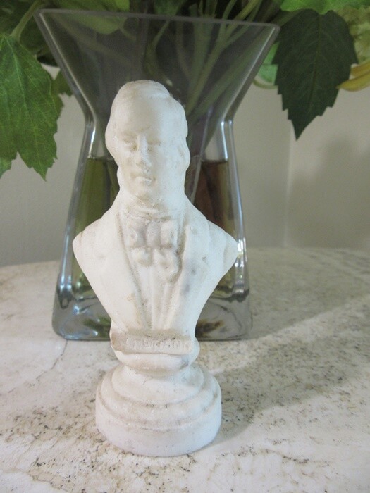 Famous Music composer Italian faux alabaster bust figurine