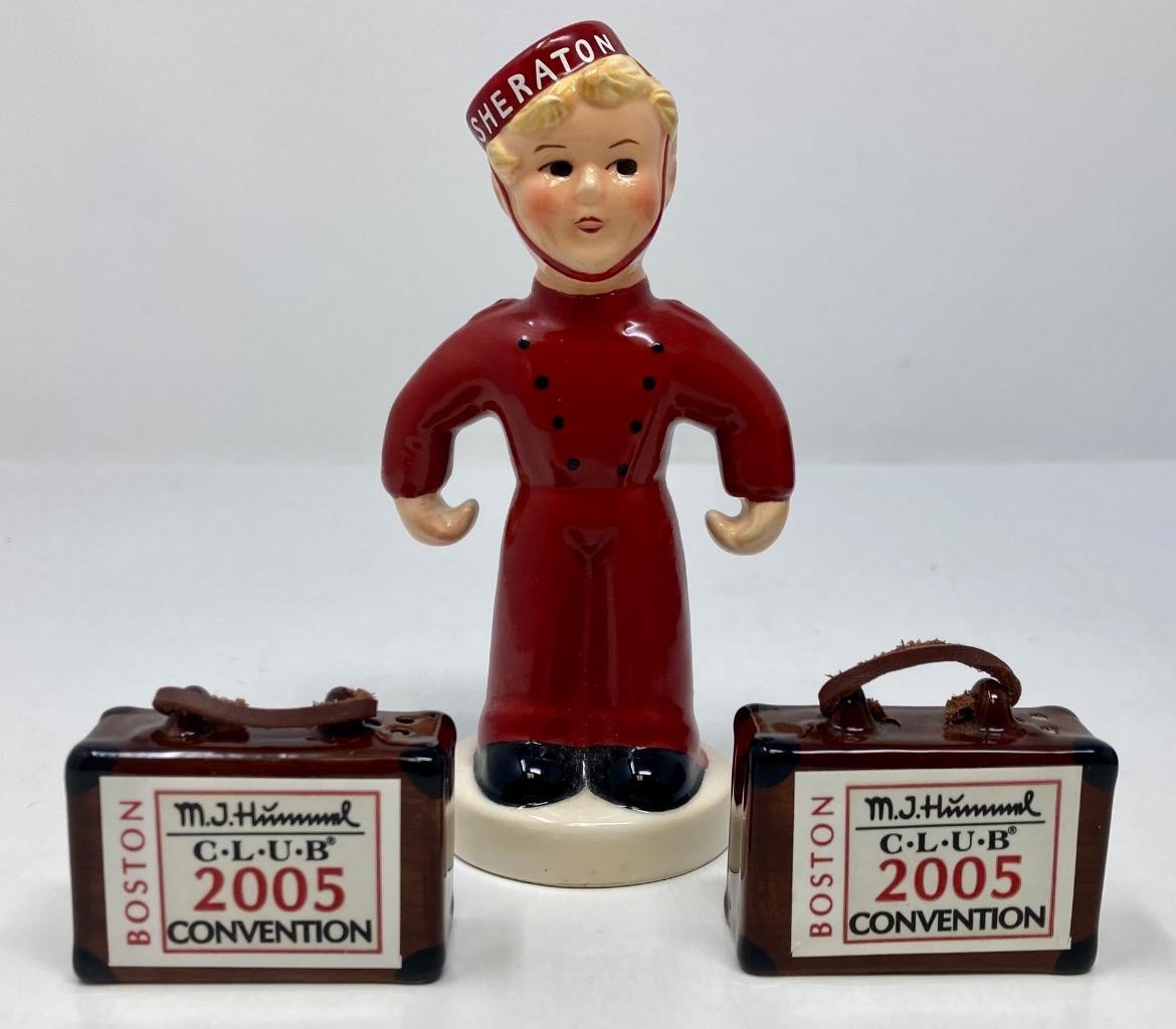 Goebel 2005 Hummel Boston Convention Sheraton Bellhop 5″ tall Salt & Pepper