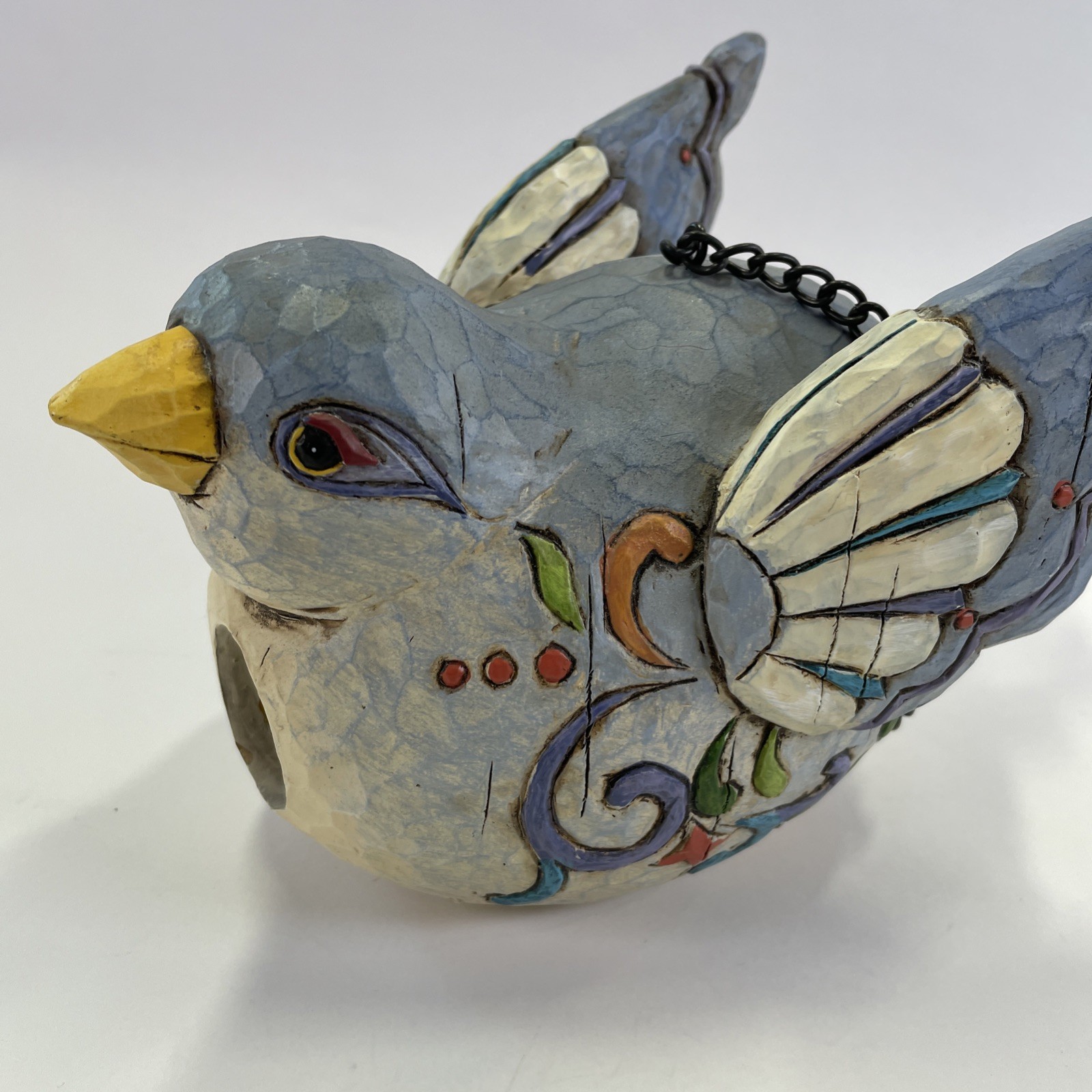 Jim Shore 2005 Heartwood Creek Hanging Blue Bird Birdhouse 4005276