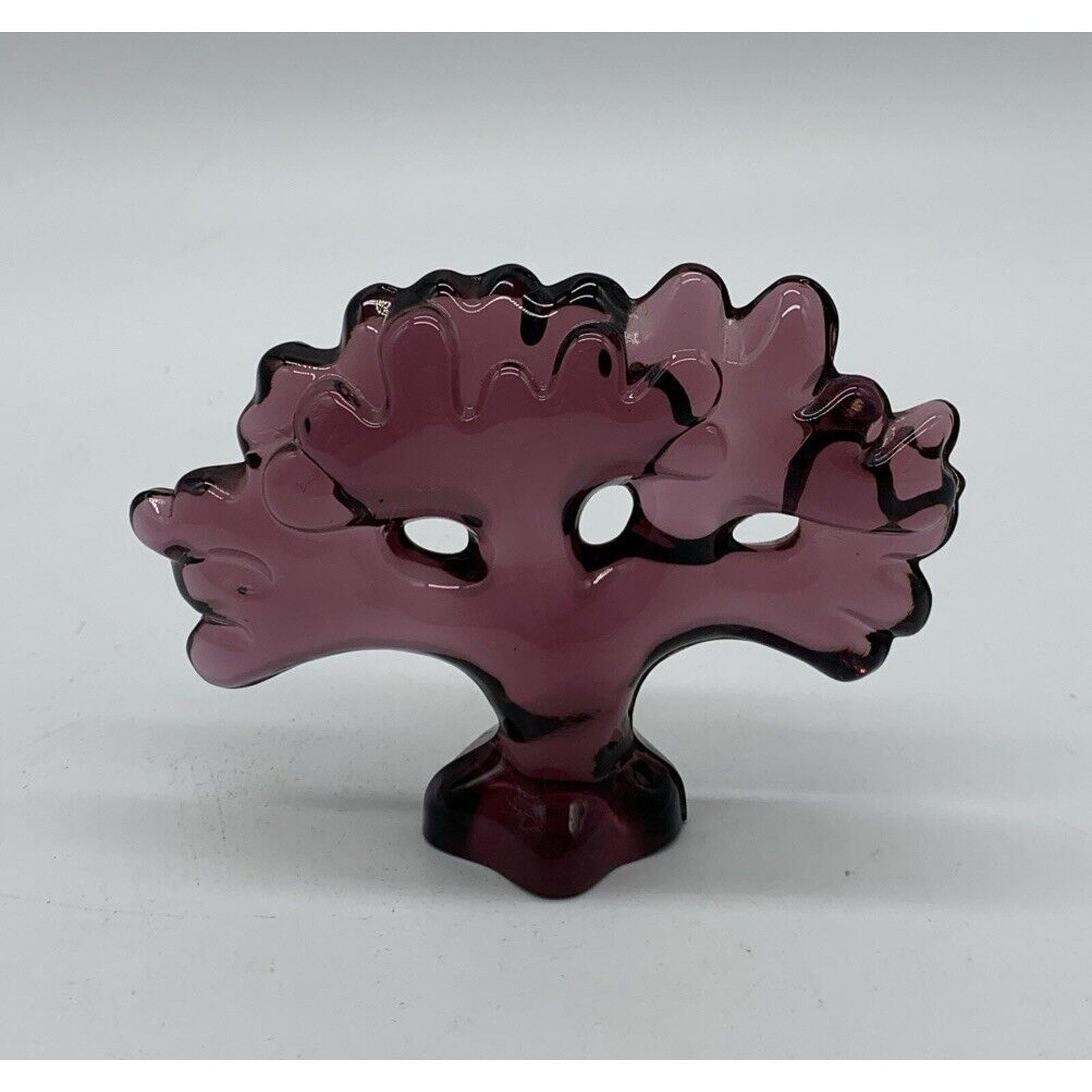 Cristal de Sevres France Crystal Figurine ALGUE VIOLET NAUTICAL CORAL TREE Read