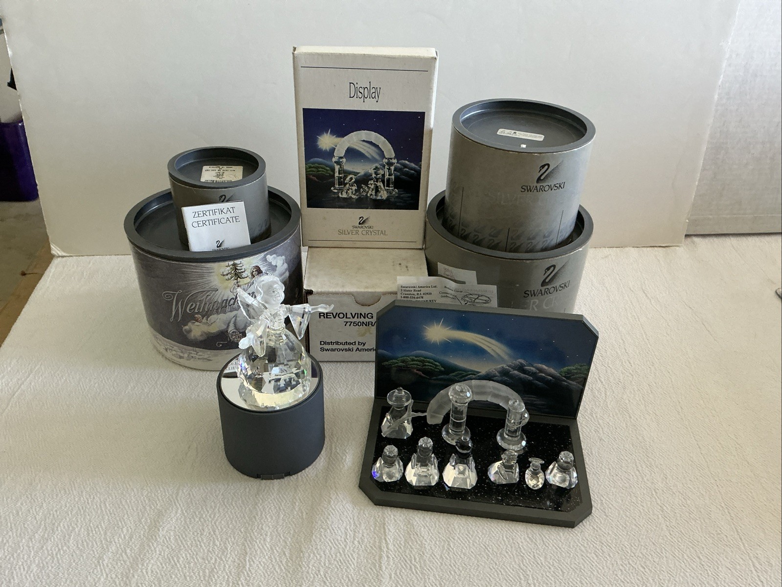 Swarovski Nativity Scene Series: Holy Family, Shepherd, Wise Men, Angel, …-Read