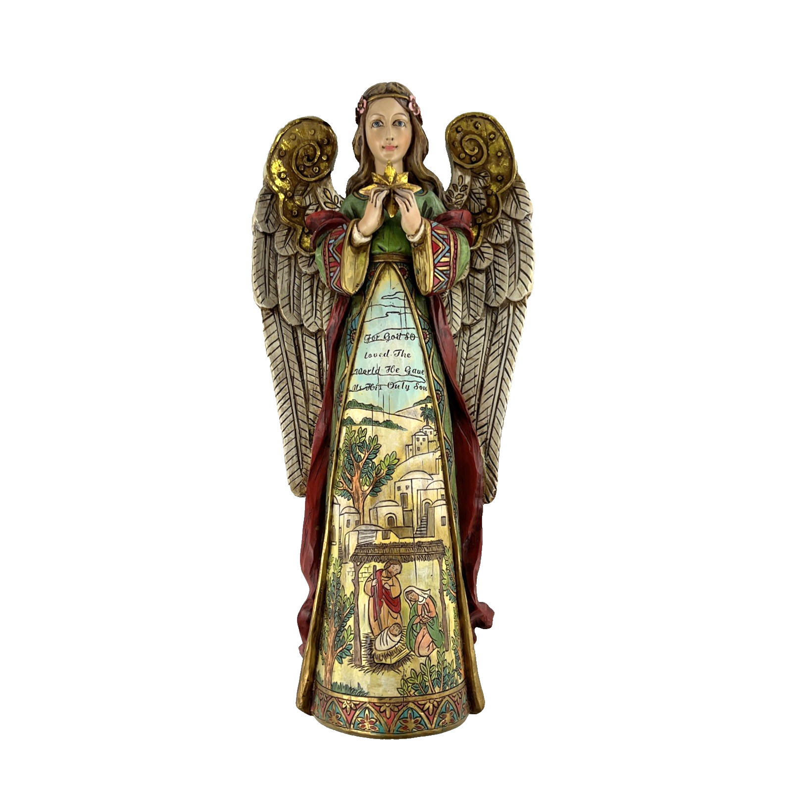 Joseph’s Studio Nativity Angel 16″ Figurine Star Shall Guide Us Roman Christmas