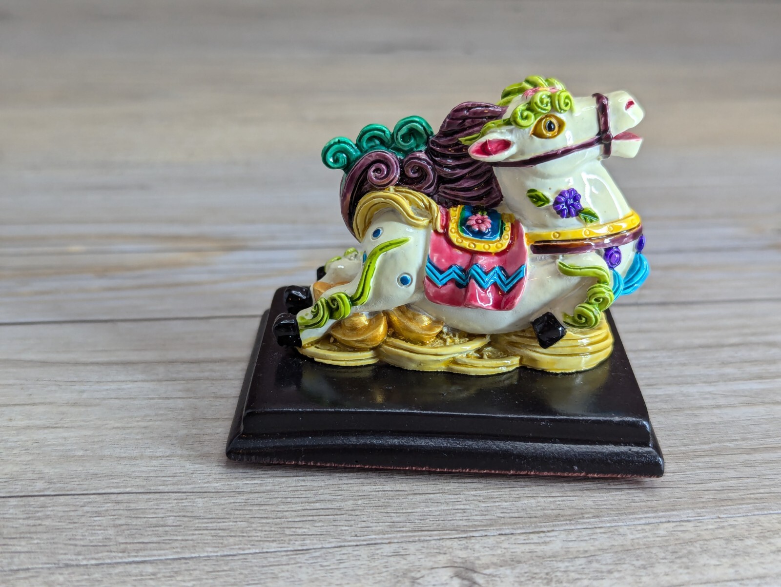 Chinese Zodiac Resin Craft Year Of The Horse Home Office Handcrafts 2″ Figurine