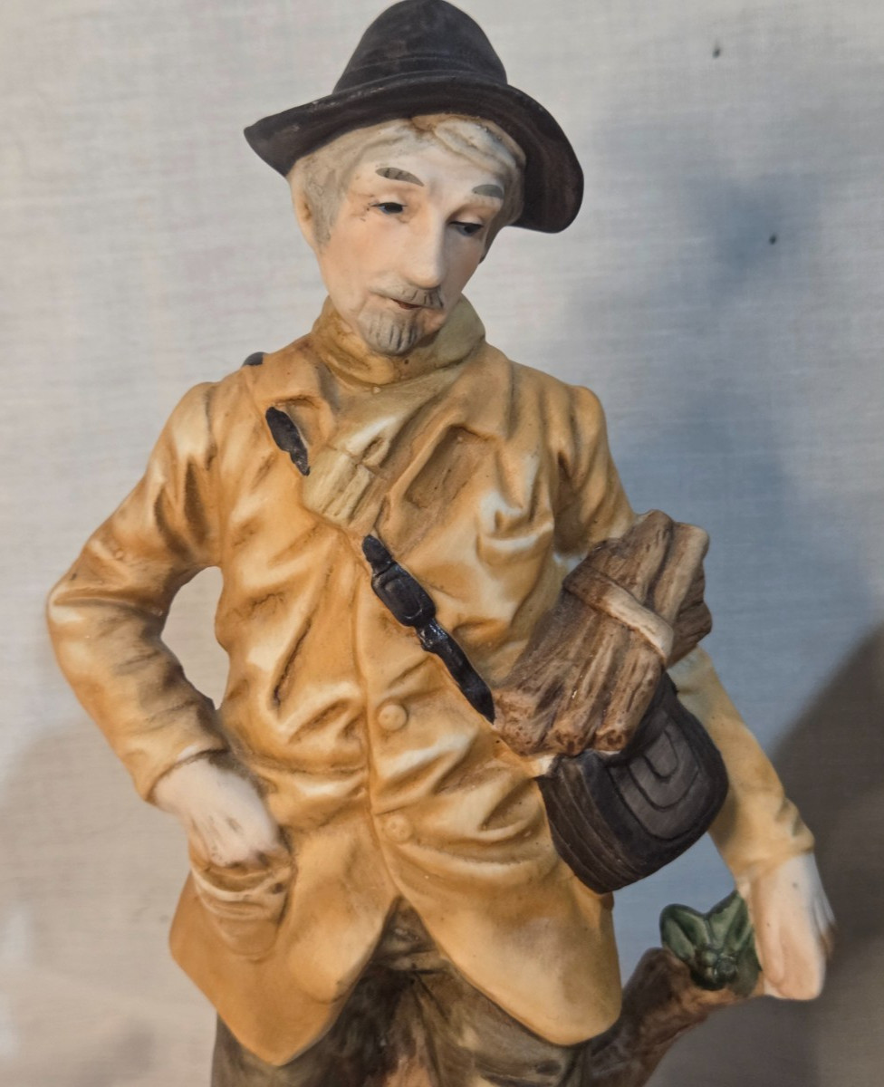Vtg Homco Porcelain Old Man Woman Figurine Pair Rustic Peasant Couple 10”