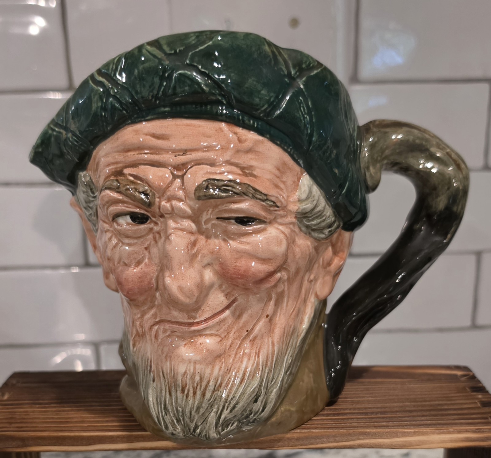 Royal Doulton Auld Mac Large Character Jug Bang Went Saxpence Toby Mug D5823