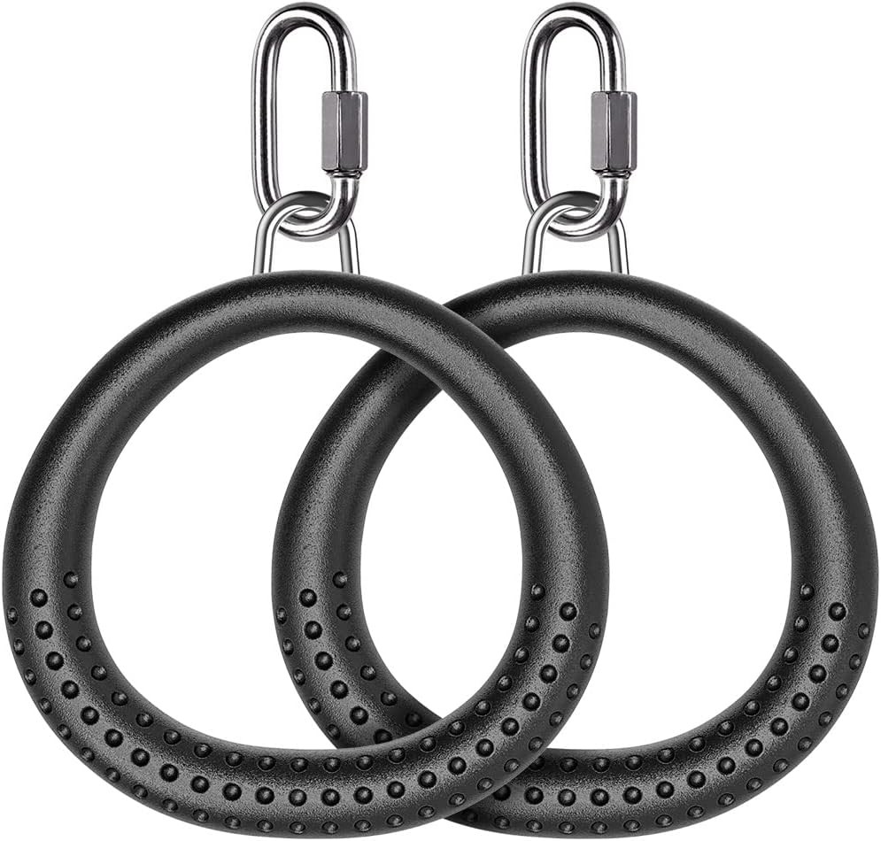 Dolibest 2 Pack of Ninja Gymnastic Rings,Monkey Ring Outdoor Backyard Ninja Acce