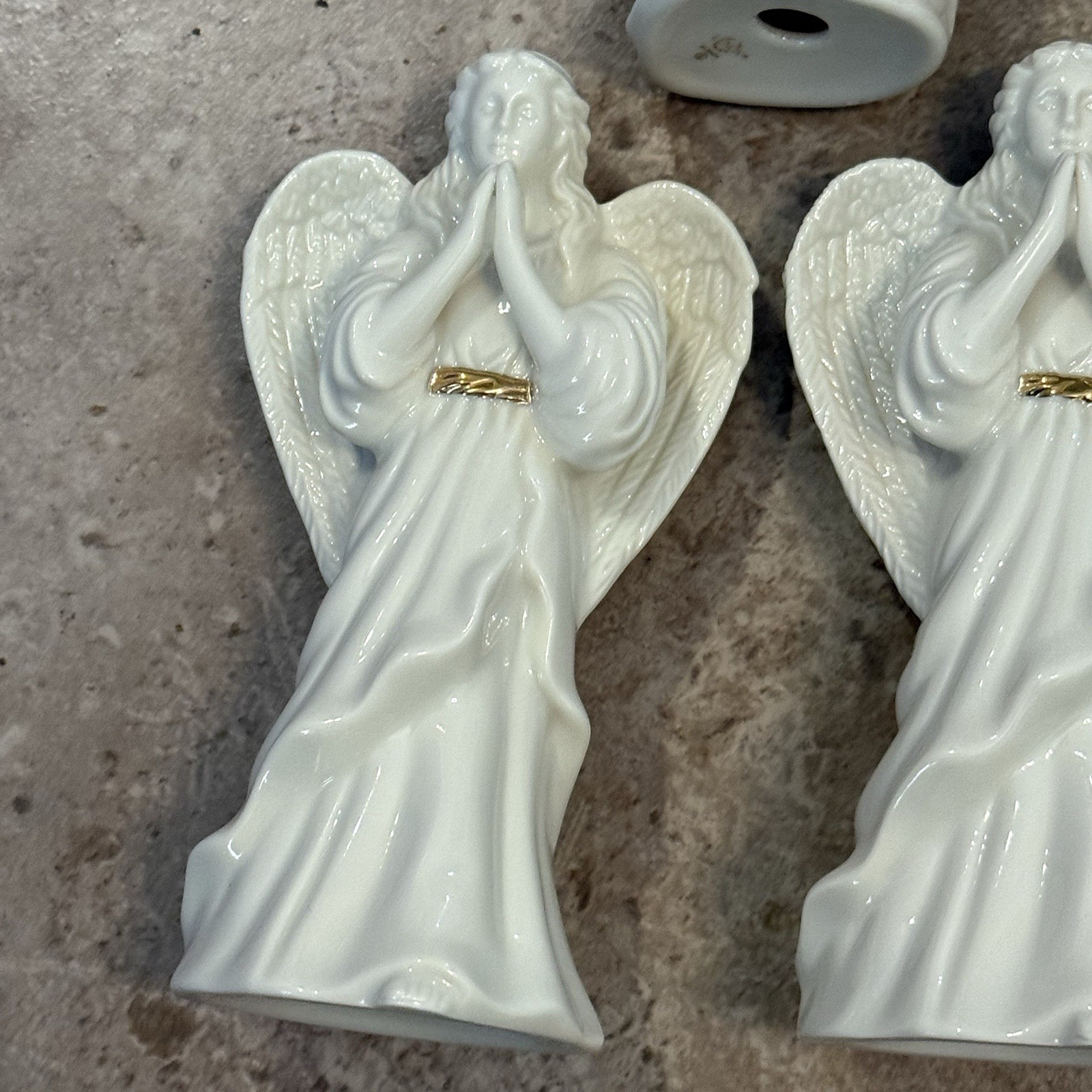 Lenox Nativity Angels with Gold Belts Playing Instruments, Praying Set Of 5￼