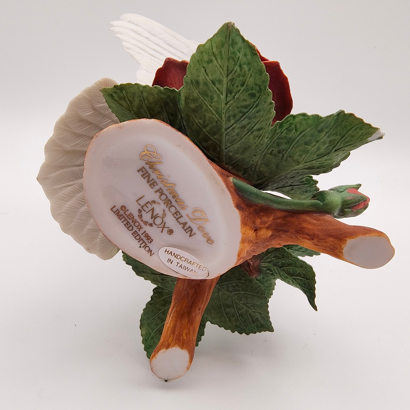 1993 Lenox Christmas Dove Bird Figurine Limited Edition Fine Porcelain Retired