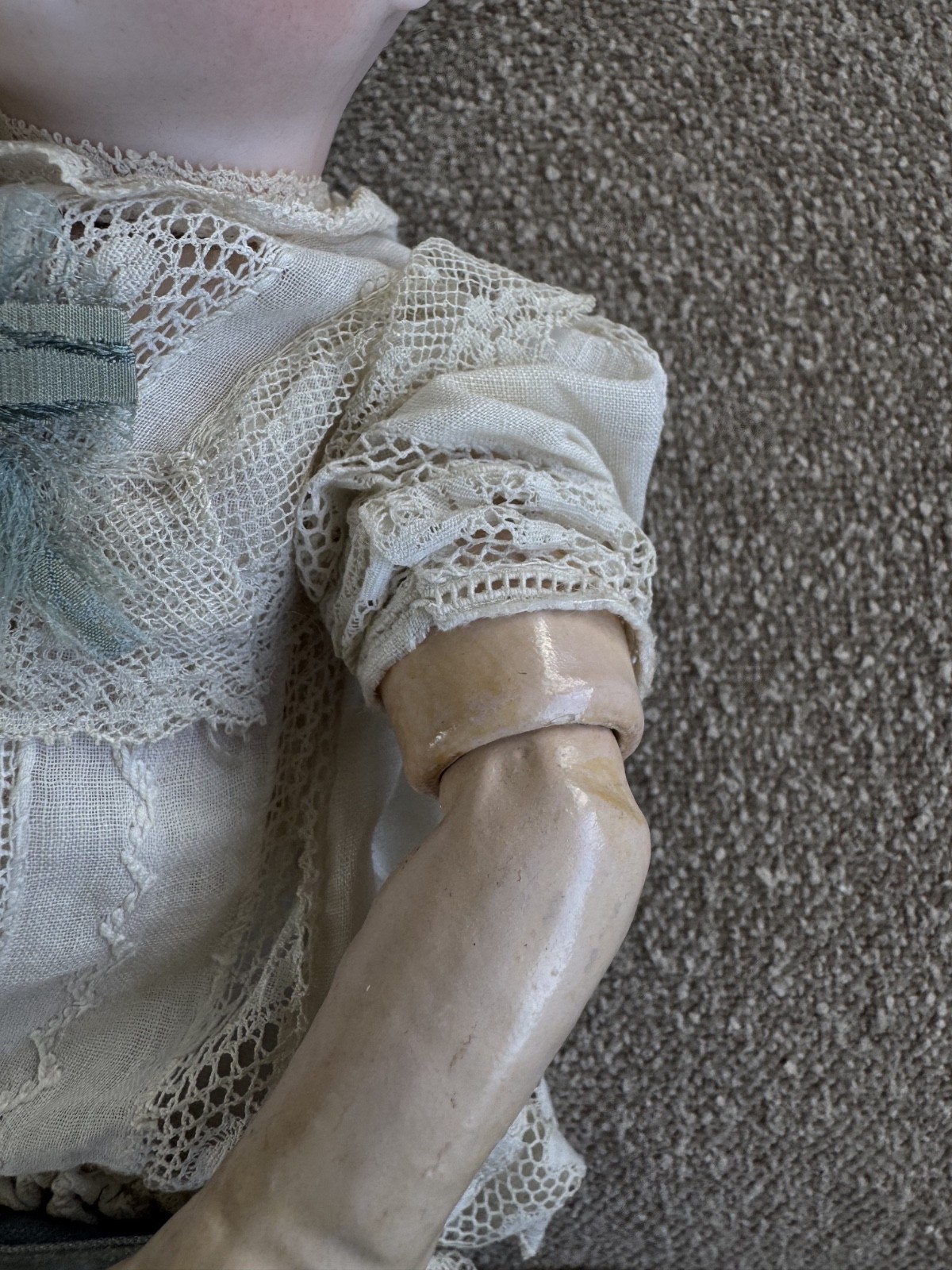 BEAUTIFUL ANTIQUE FRENCH STEINER FIGURINE A-3 10″ BEBE DOLL