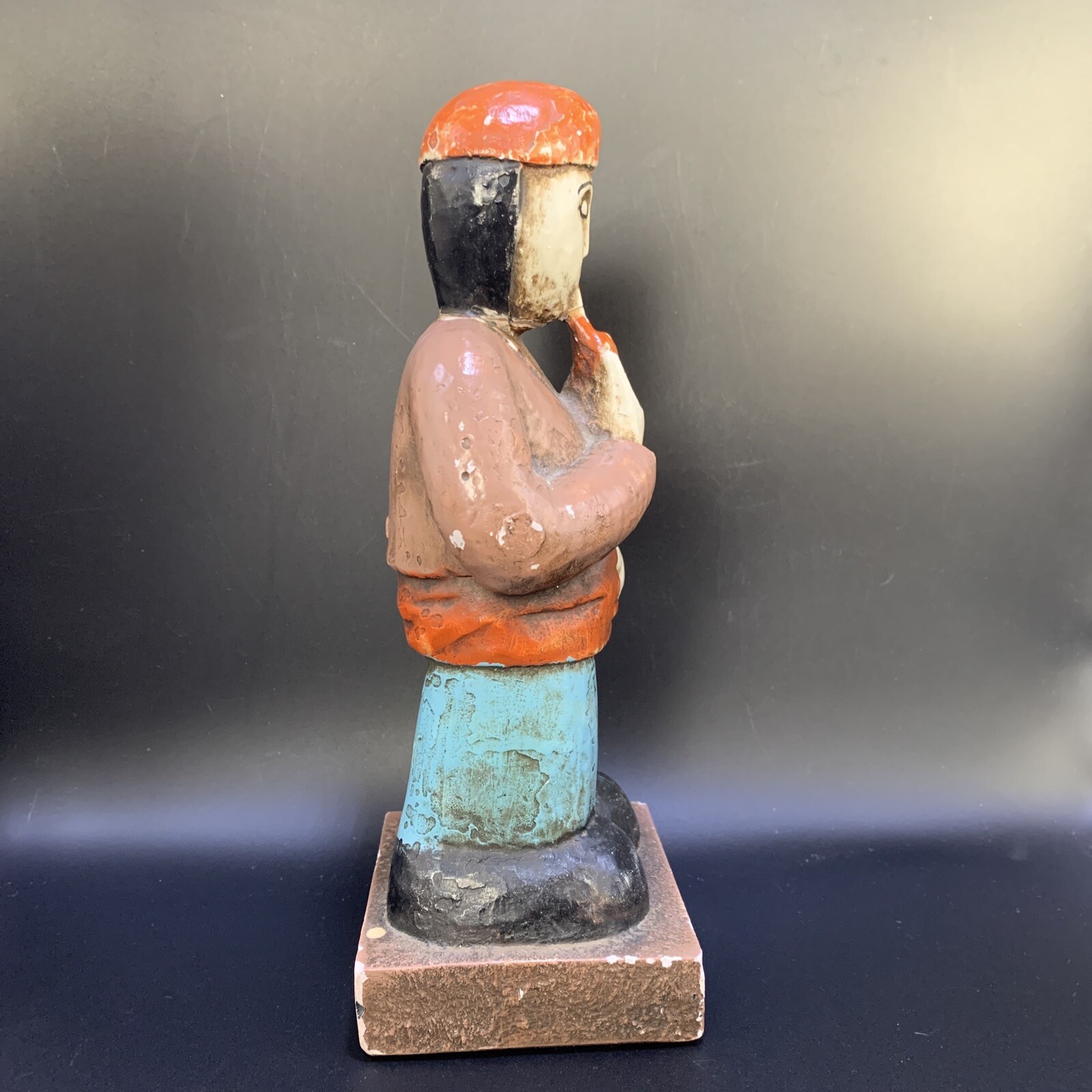 1967 Ethan Allen Bisque Man with Pipe Figure 9-1/2” Tall