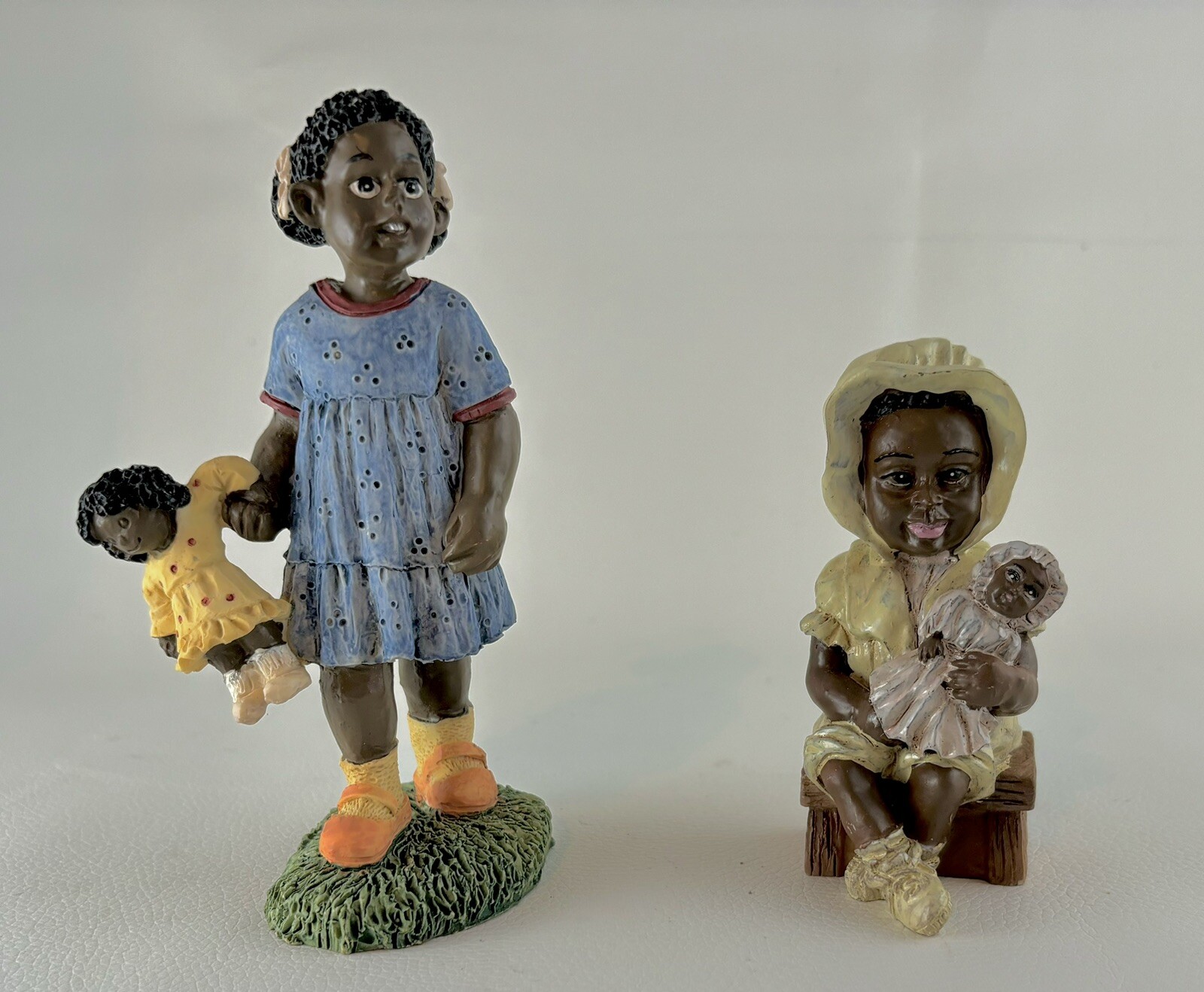 Carolin Carpin Nanny & Young’s African American Girl Figurines