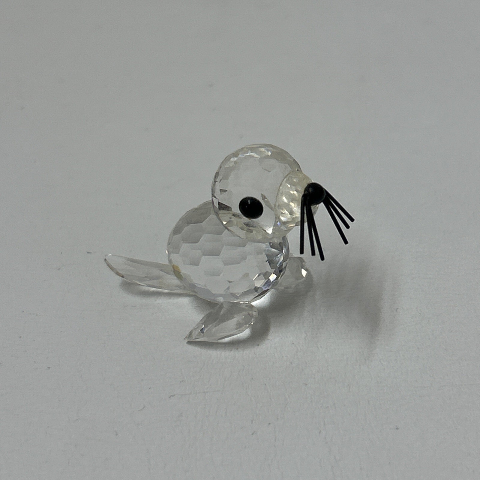 Swarovski Crystal Miniature Baby Seal Figurine Retired Whiskers 7663NR46 No Box