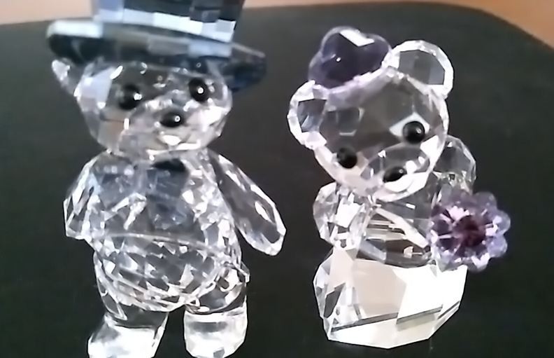 Swarovski Crystal Kris Bears’ You and I’ Wedding Bride & Groom MINT Box COA