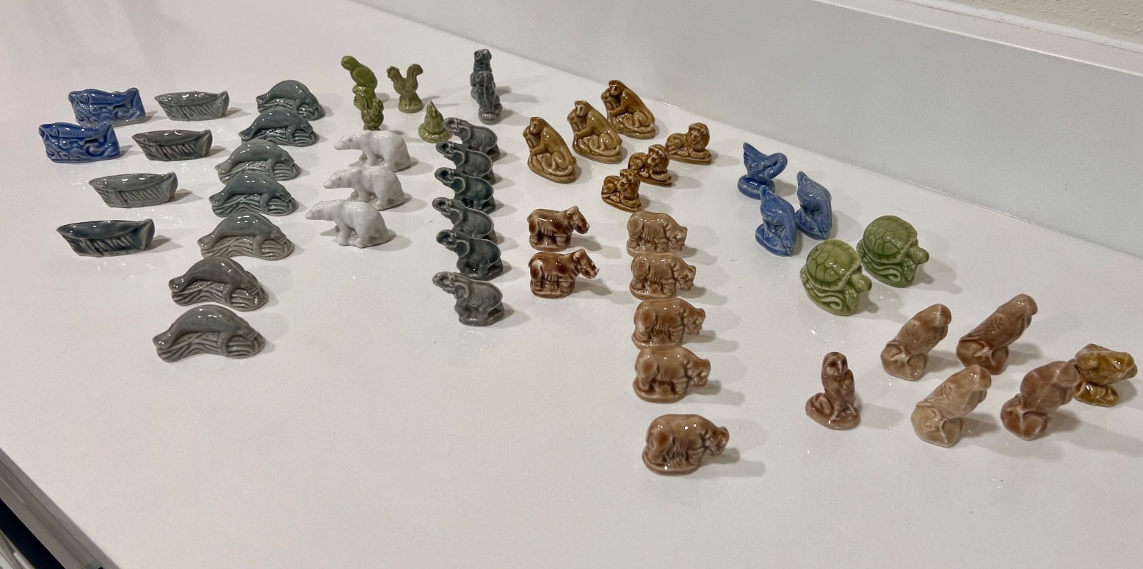 52 Vintage Wade Red Rose Tea Porcelain Figurines Mixed Lot From Several Series