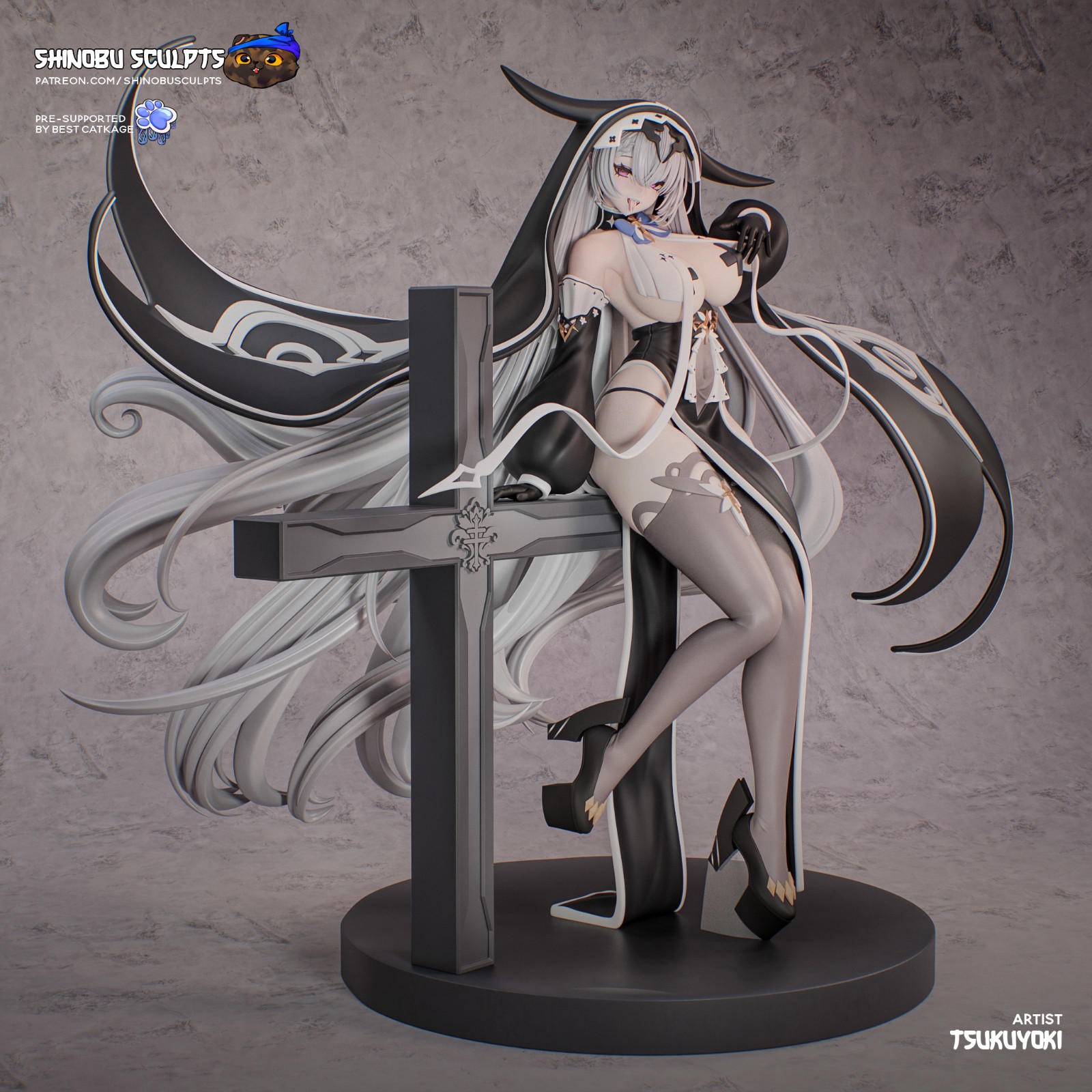 Duguay-Trouin Azure Elegance Edition 1/7 Unpainted Resin Kit Azur Lane Display