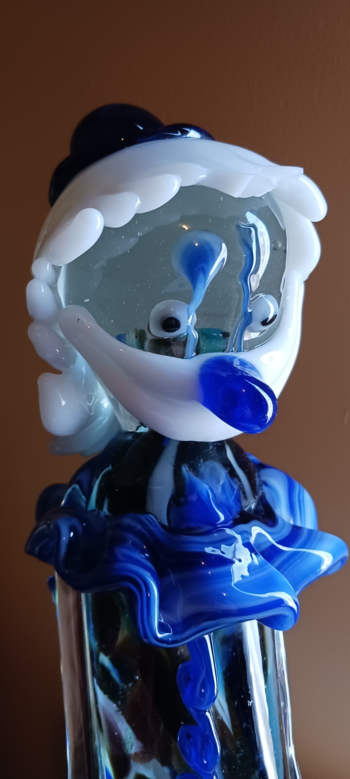 RARE FIND..LARGE VINTAGE BEAUTIFUL MURANO CLOWN 14″ TALL