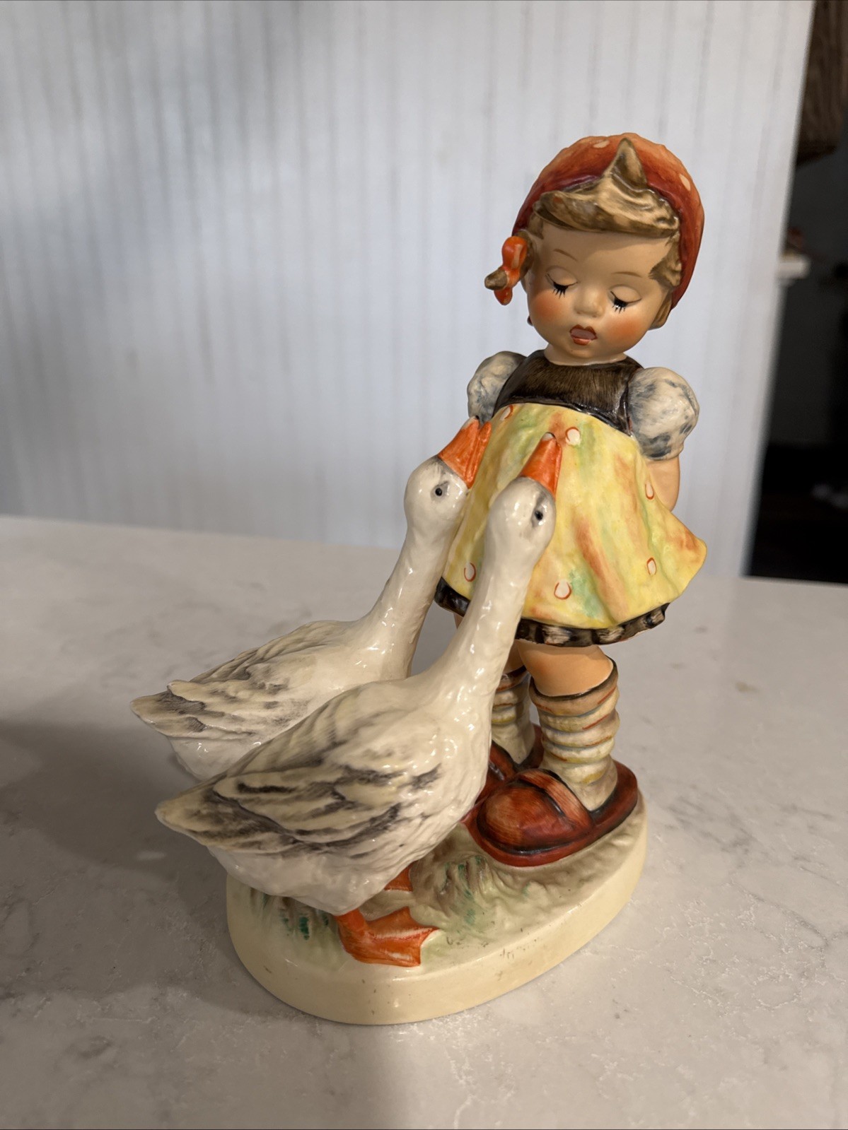 Goebel Hummel Goose Girl Figurine Geese #47/11 Vintage 7 Inches Tall
