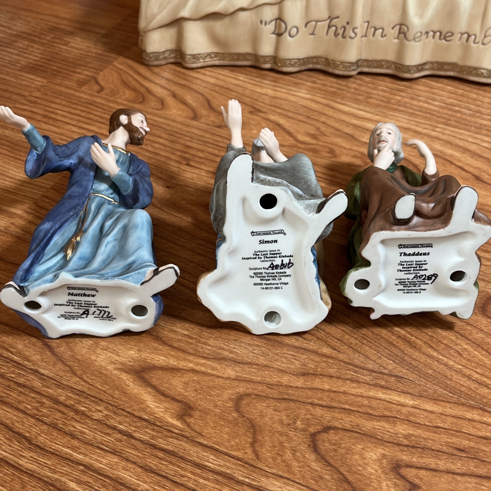 Hawthorne Village Thomas Kinkade Last Supper Porcelain Figurine Set Limited Edi…
