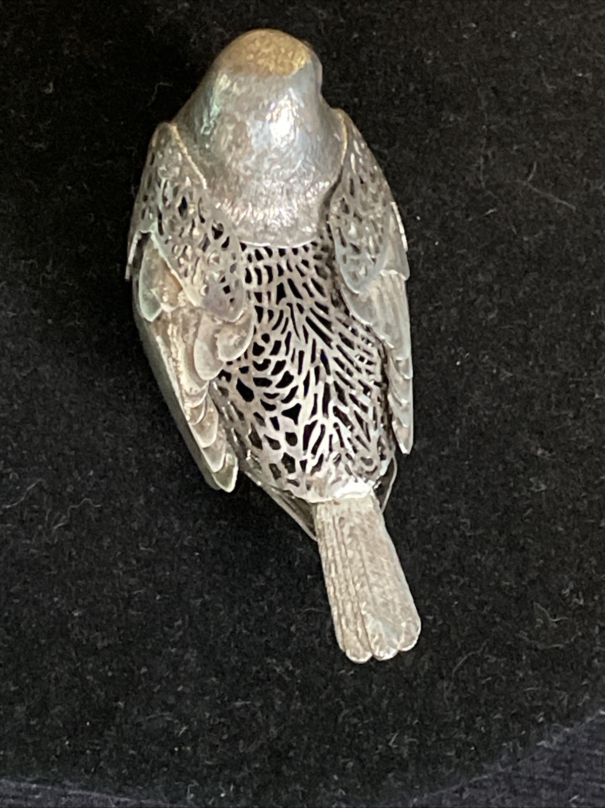 Vintage Christofle France Lumière D’ Argent Silver Plated Sparrow Bird ~Retired