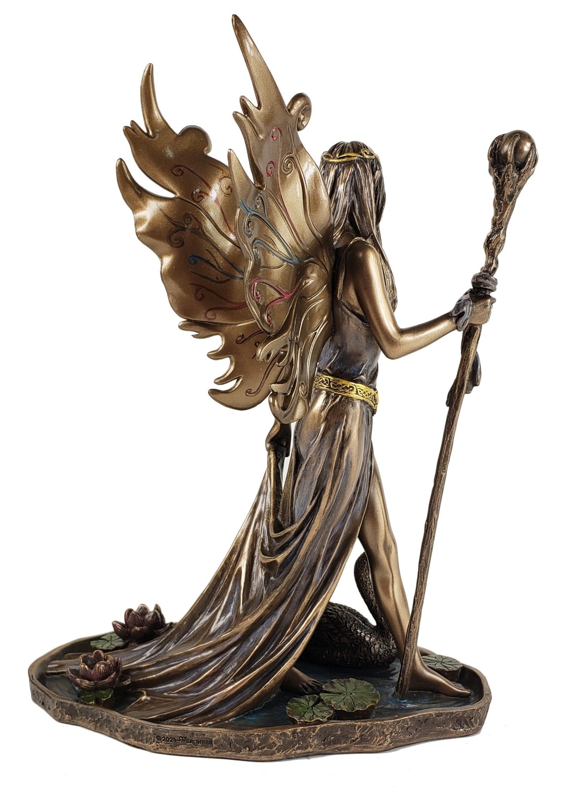 8.75″ Aine Celtic Fairy Goddess of Love Summer Walking Water Bronze Color Statue