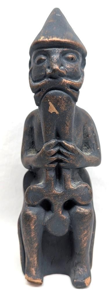 JBL Calcutta India Statue Handcrafted Ganges Clay Figurine Folk Art – 7″ H
