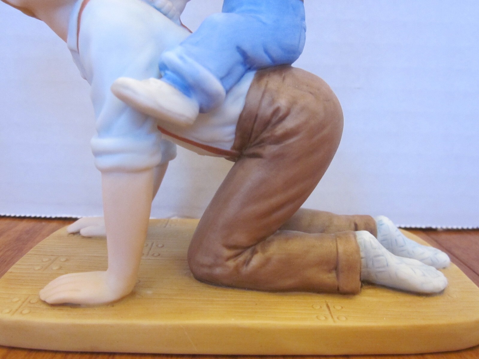 ENESCO 1986 Father & Son Series “Horsey Ride” Figurine Original Box, COA ID Card