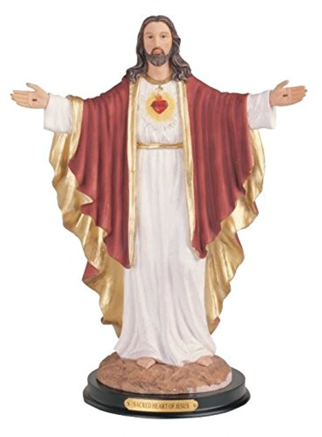 Jesus Holy Figurine Religious Decor (Red-White, 12-INCH)