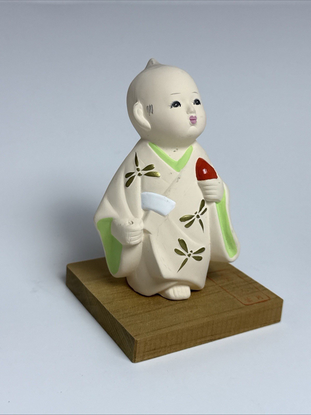 Genuine Hakata Figure Doll – Bisque Porcelain – Made In Japan – Figurine 4″