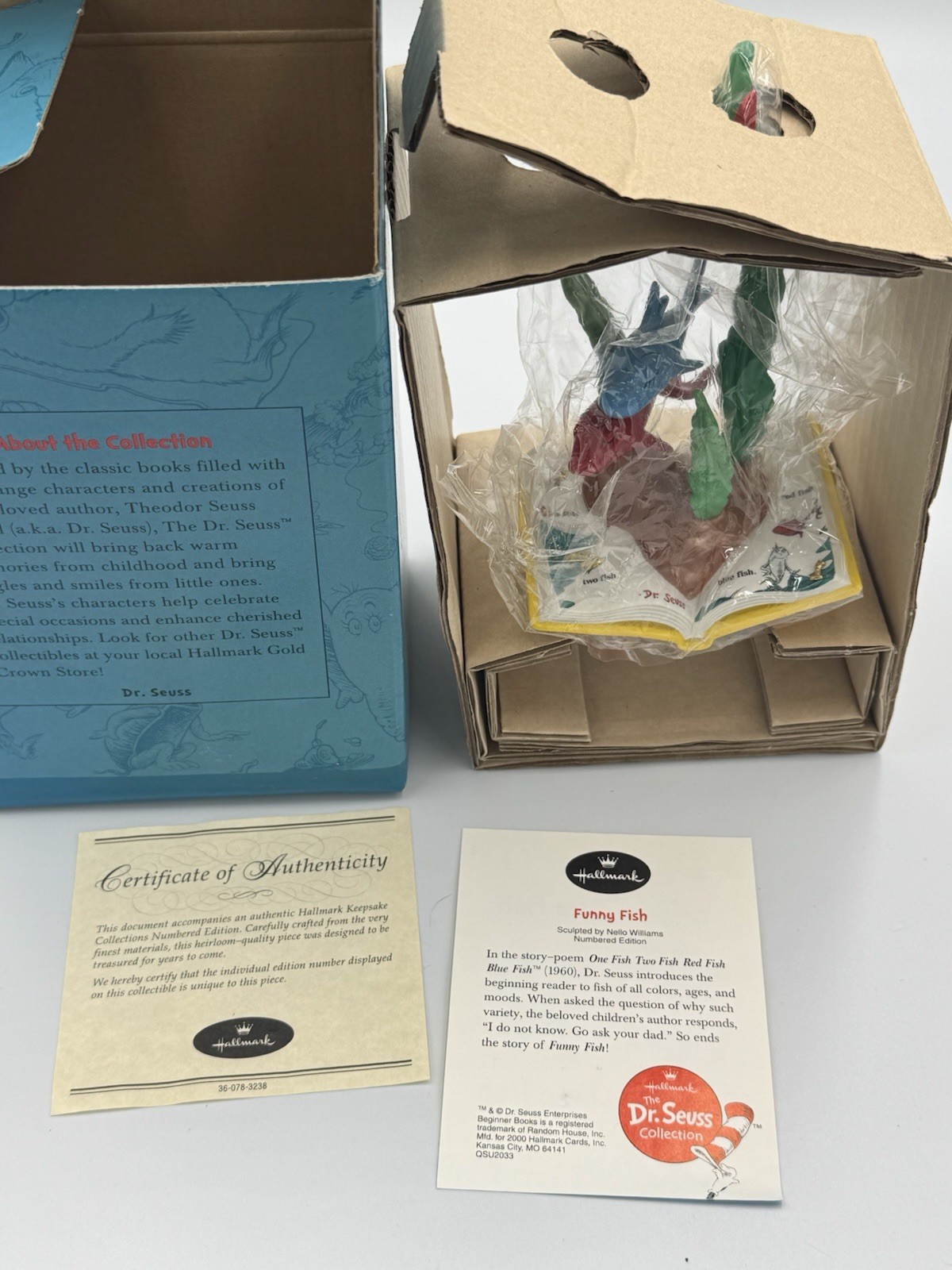 Hallmark Dr. Seuss Collection Funny Fish Porcelain Figurine Boxed LE 2000