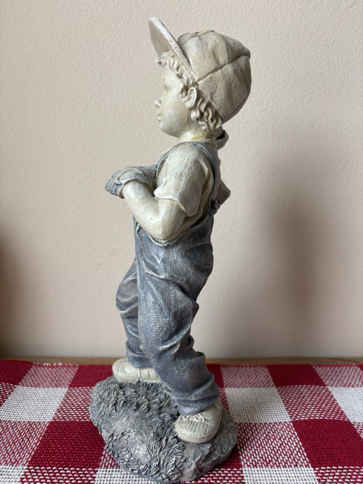 Jaimy Art Resin Baseball Pitcher & Catcher Sculptures Vintage Home Run Or Strike