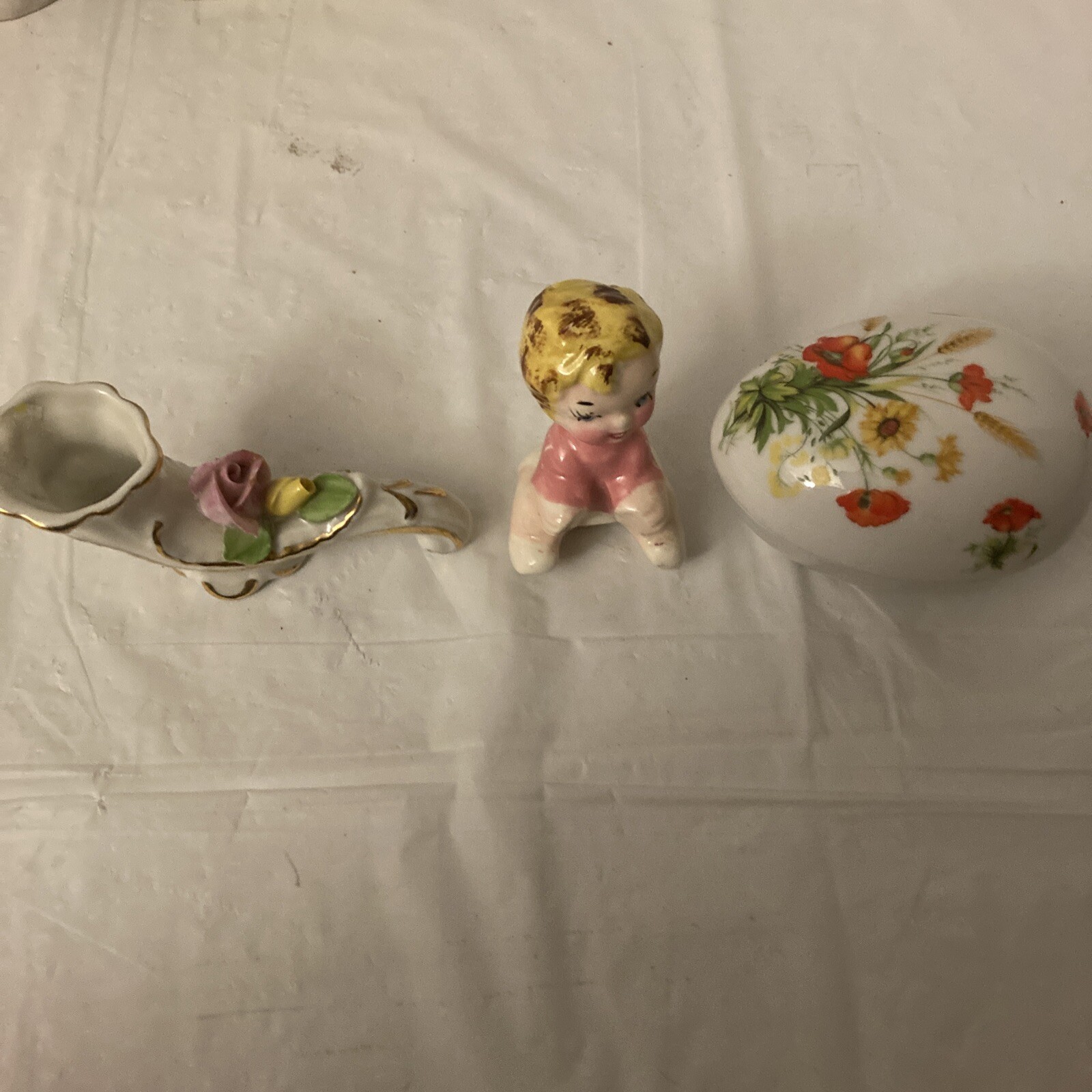 VINTAGE Mixed lot of 5 vintage figurines ceramic porcelain JAPANESE