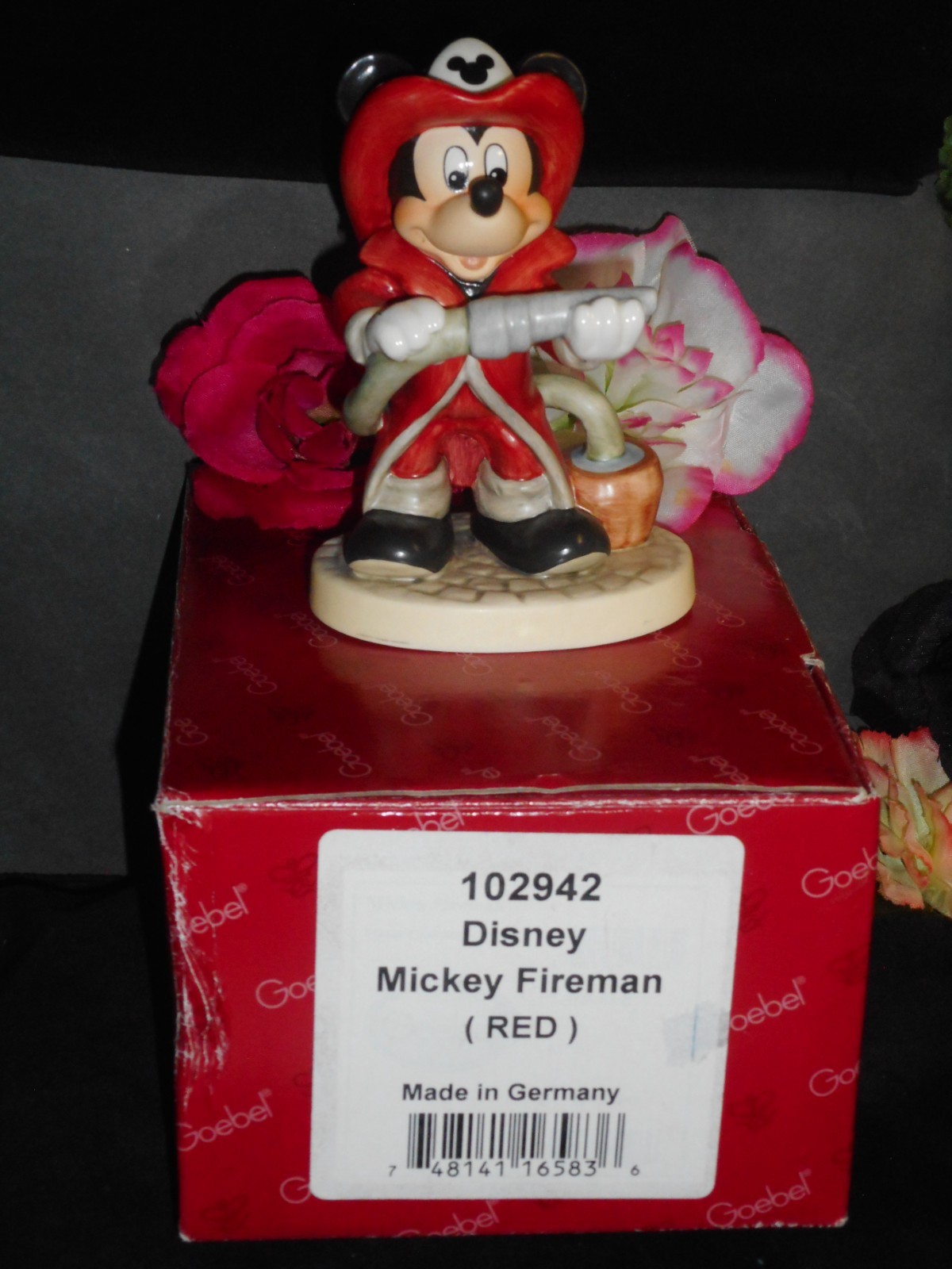 DISNEY GOEBEL HUMMEL 17-358-12 MICKEY FIREMAN/FIREFIGHTER (RED UNIFORM) MINT