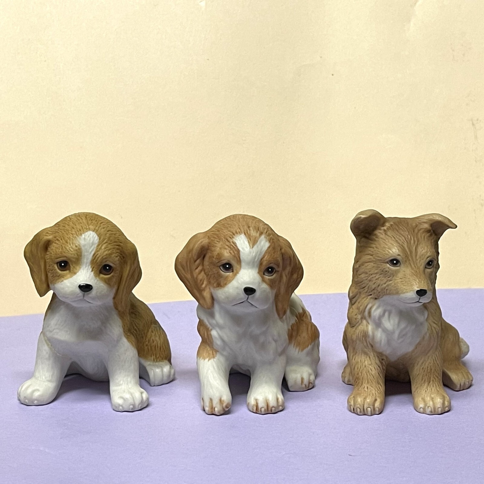 HOMCO Puppy PORCELAIN BISQUE Figurine BEAGLE, COCKER SPANIEL or COLLIE – Choices