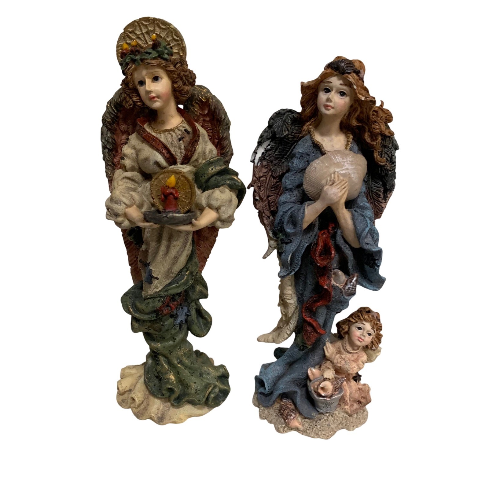 Boyds Bears Folkstone Collection Angels Illumina & Oceania 1994 1996 Set of 2