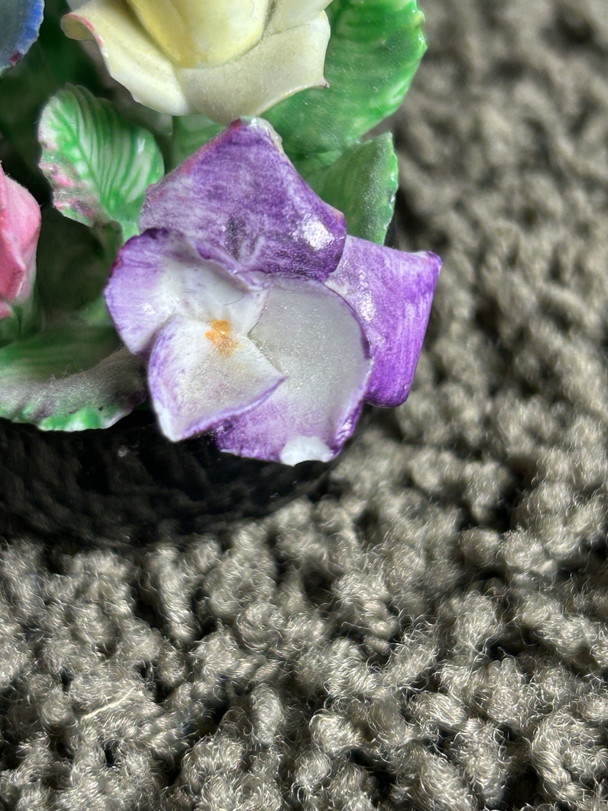 Vintage Small Mini Coalport Bone China Floral Bouquet Figurine Made in England