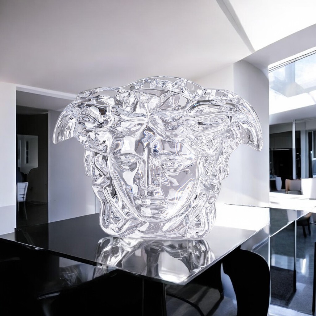 Versace Rosenthal Medusa Grande Clear Vase 69183-321617-47019 Porcelain