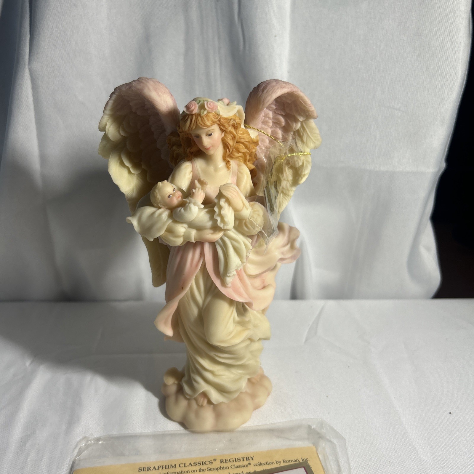 1997 Seraphim Classics 7.5″ Angel Holding Baby GRACE Born Anew Figurine 78089