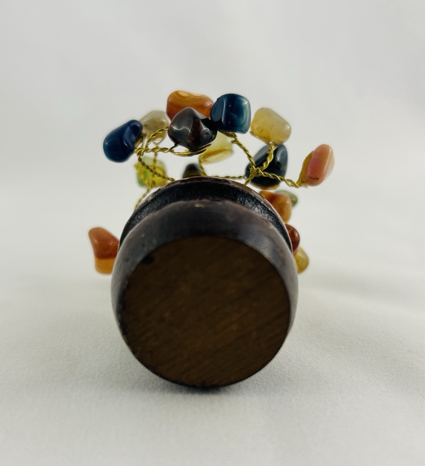 Small Feng Shui Natural Chakra Healing Stones Tree, 3 1/4”